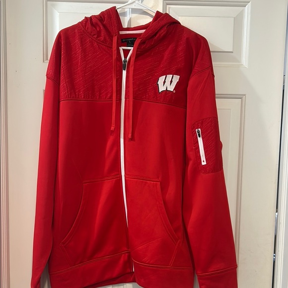 Champion Other - Champion Wisconsin Badgers Red Men's Jacket with White Logo
